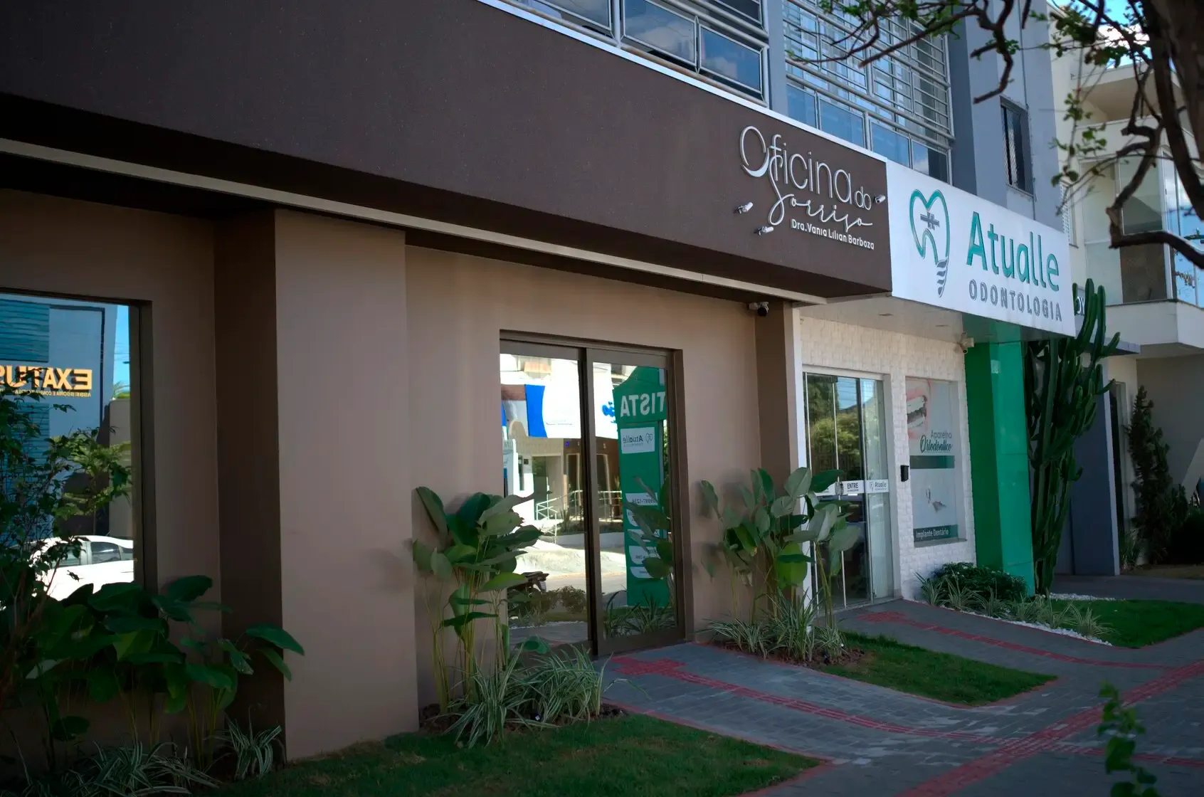 Fachada da Oficina do Sorriso em Nova Mutum